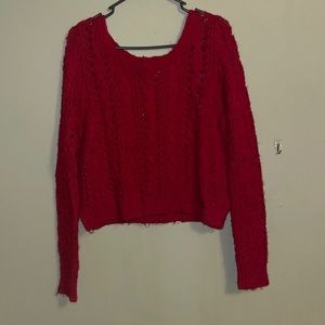 Red hollister sweater